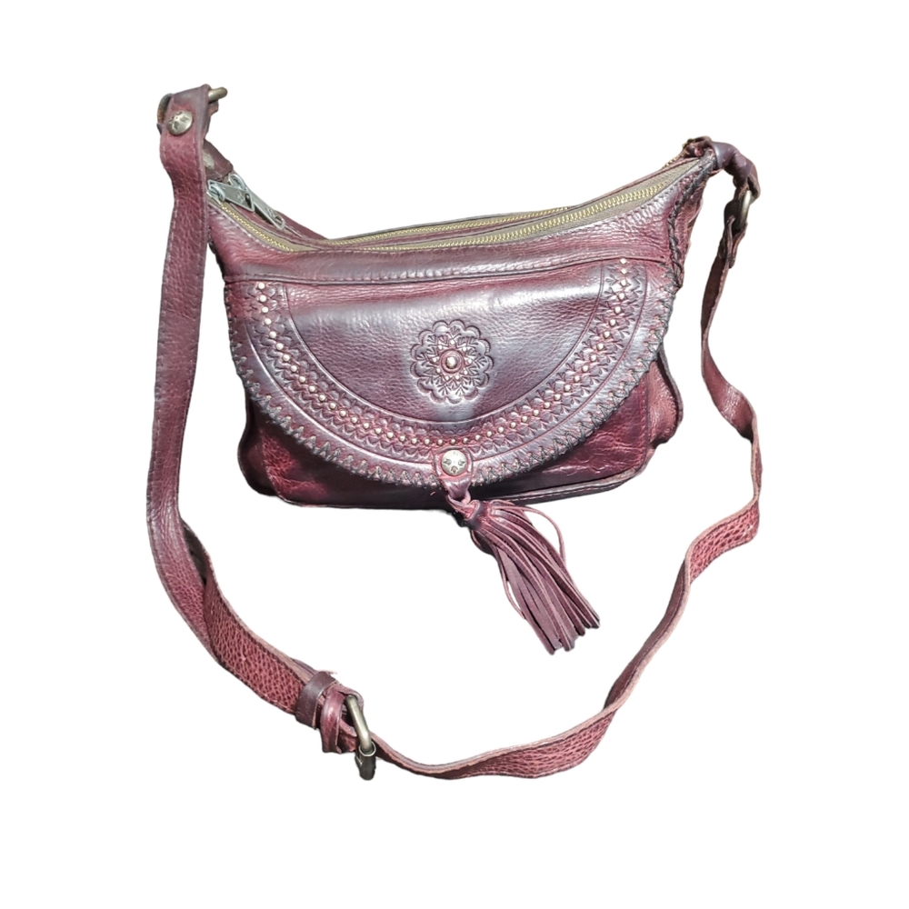 Patricia Nash Purple Leather Crossbody Bag